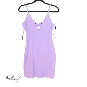 FASHION NOVA Women's Timeless Lilac, Bodycon Mini Dress, S (NWT)